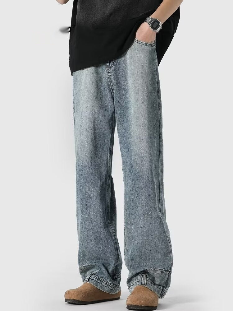 Retro High Street Jeans Couple Niche Trousers for men
