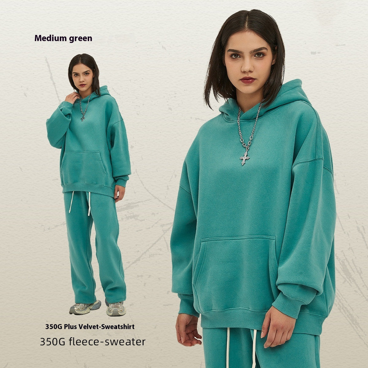 Oversize Thick Hooded Fashion Men and women Sweater