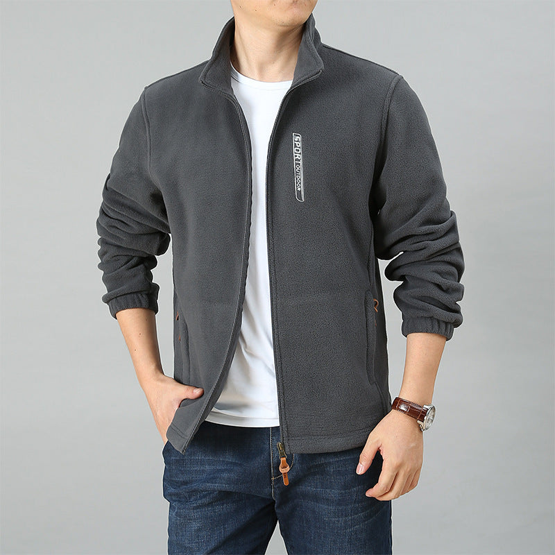 Warm Fleece Loose Sweater Cardigan Oversize Jacket for menn