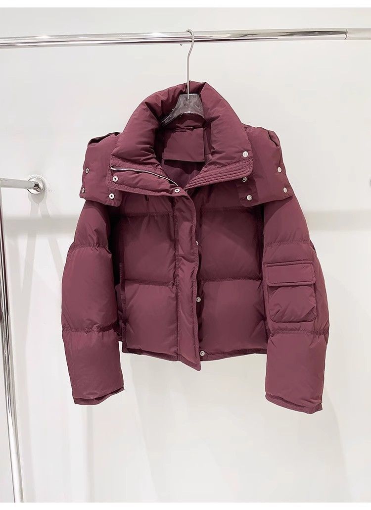 Top Women's Fashionable Loose-fitting Warm Hooded and puffed Jacket