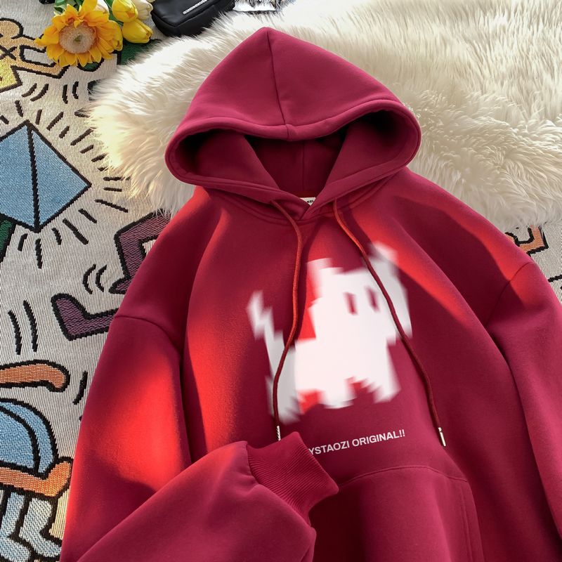 Retro Heavy Couple Coat hooded Oversize Inner Clothes unisex