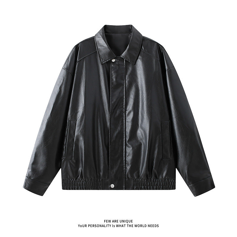 Maillard Short Pu Leather Coat Men