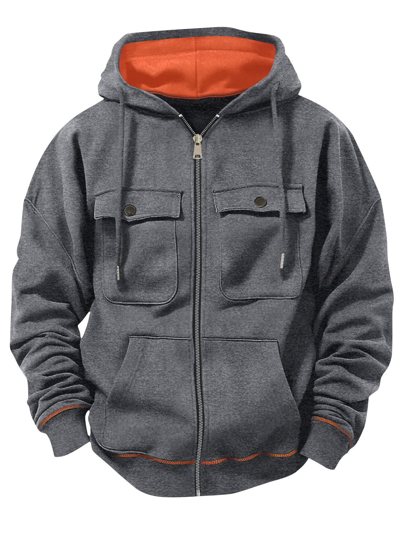Men's Plus Size Casual Zipper Sweater