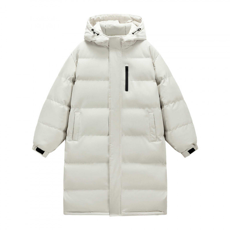 Women's Mid-length And Long Winter Coat with A Thickened Fur Collar for unisex