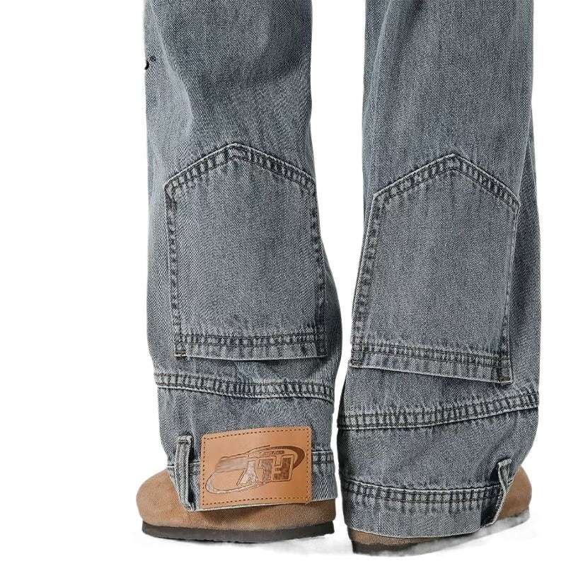 Retro High Street Jeans Couple Niche Trousers for men