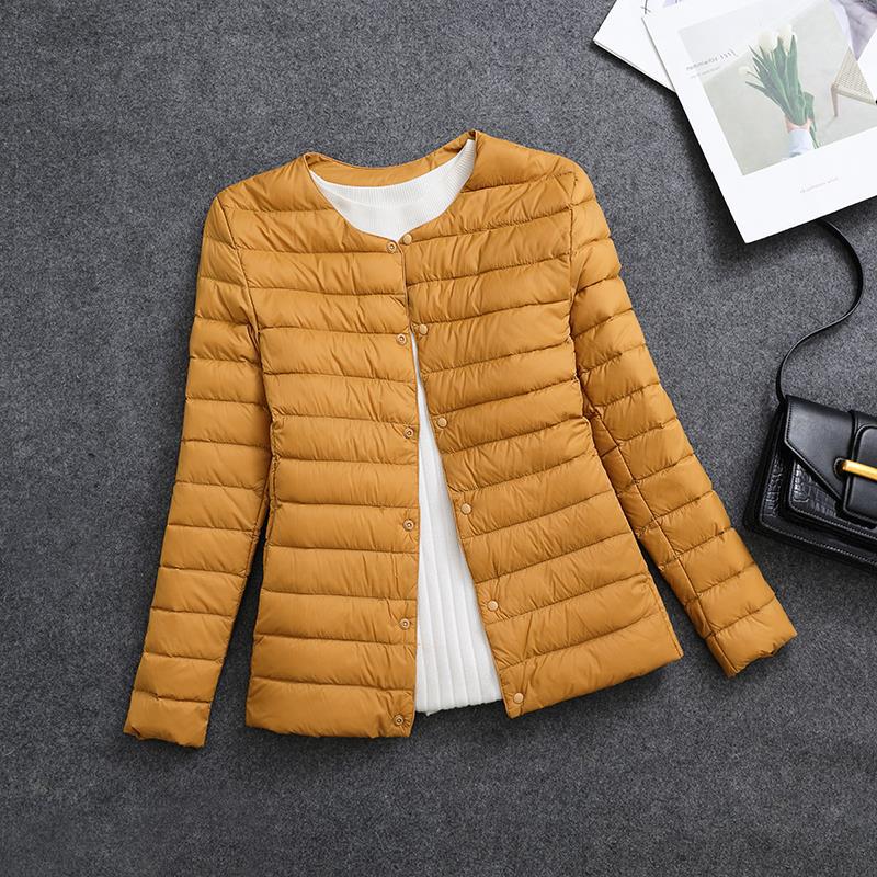 Women's Lightweight Short Inner-wear Round-neck Thermal Jacket