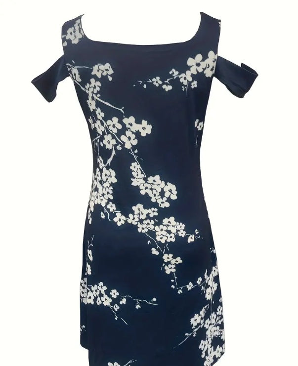 Fashionable Printed Women's Sleeveless Dress