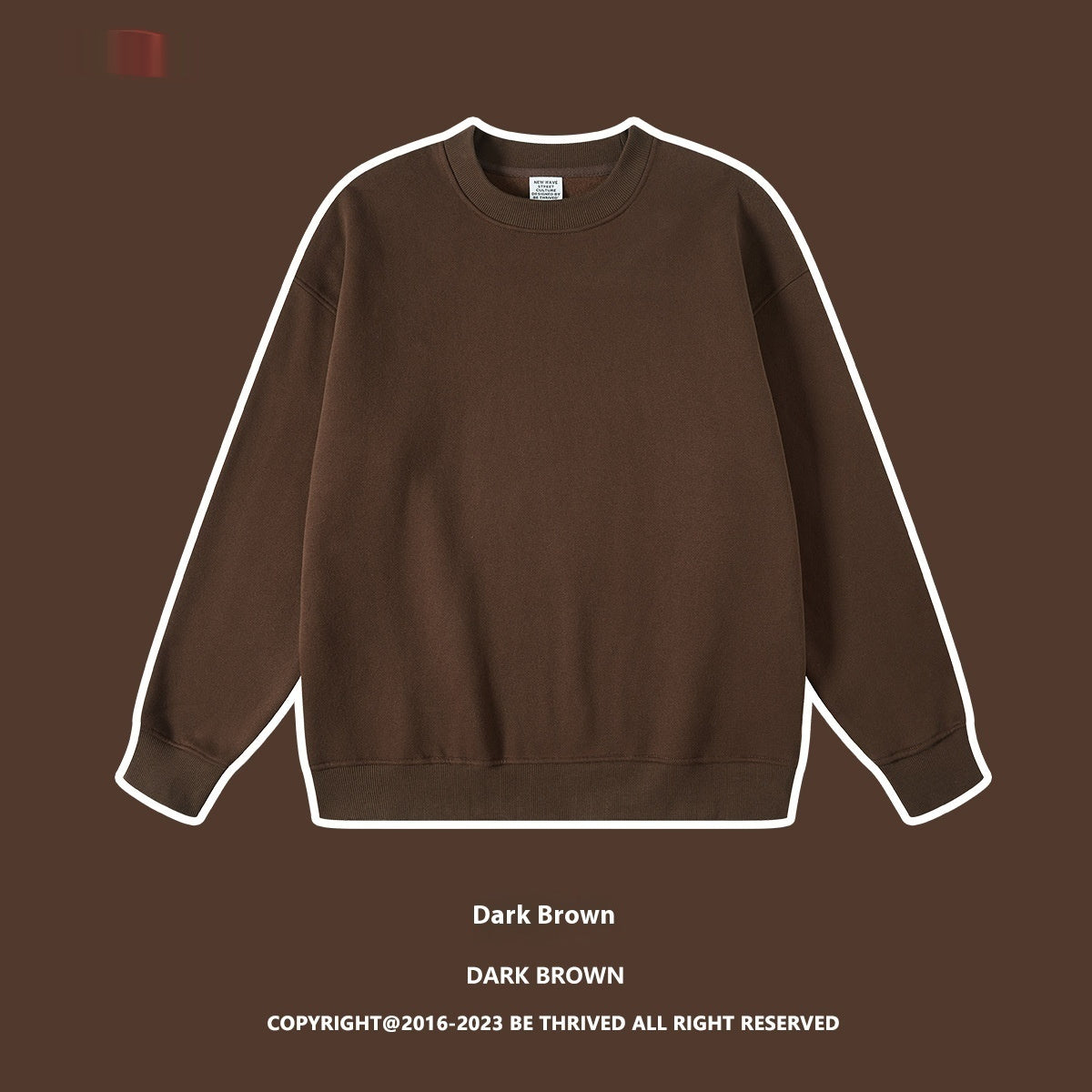 Fleece-lined Casual Round Neck Men's Sweater