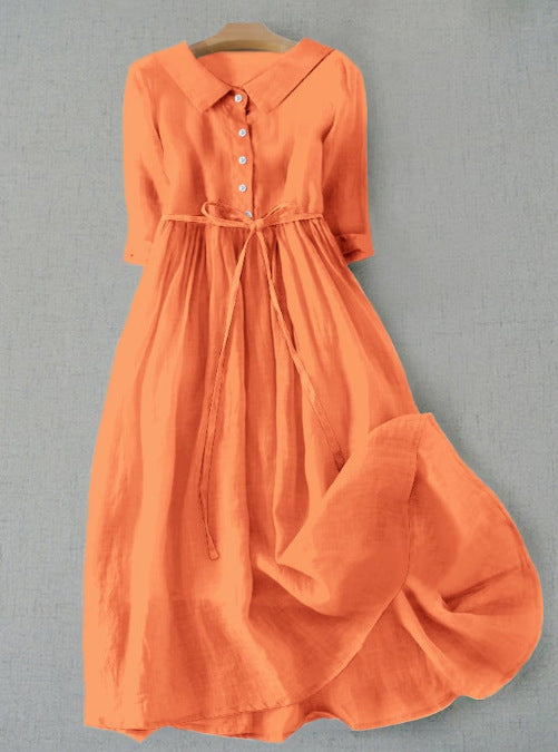 European And American 3D Digital Printing Fashion Floral Art Women's Midi Skirt Dress