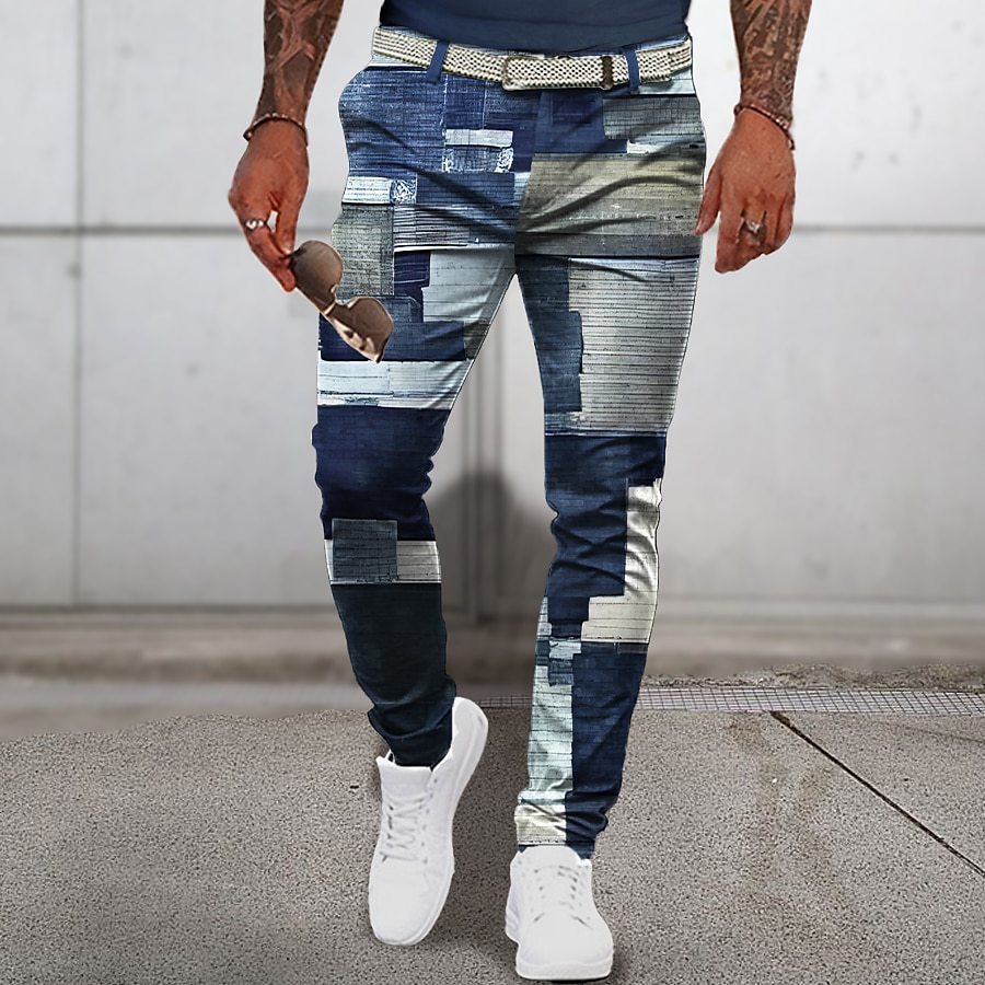 Fashion Personality Men's 3D Printed Casual Trousers