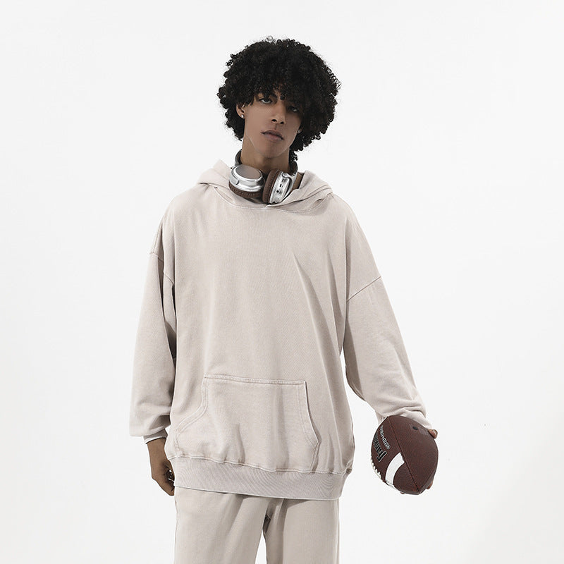 European And American Washed Hoodie Loose Outfit