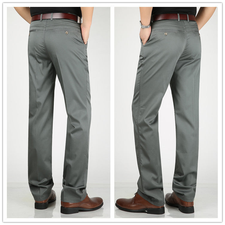 Men's Casual Pants Middle-aged Straight Loose Business Trousers