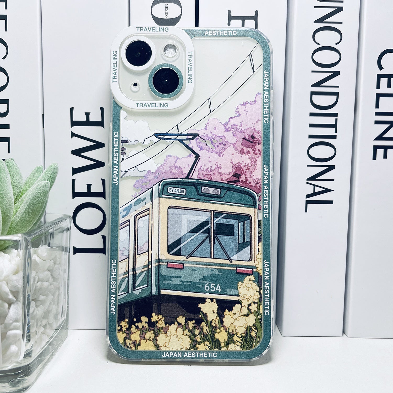 Japanese Anime Snow Mountain Transparent Phone Case