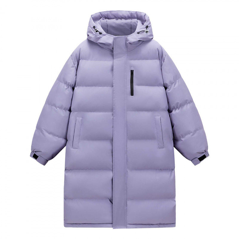 Women's Mid-length And Long Winter Coat with A Thickened Fur Collar for unisex