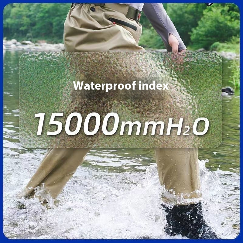 Q3Y Waders One-piece Belt Rain Boots for men