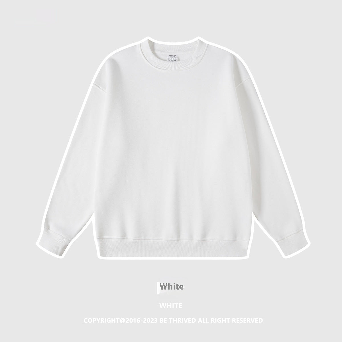 Fleece-lined Casual Round Neck Men's Sweater