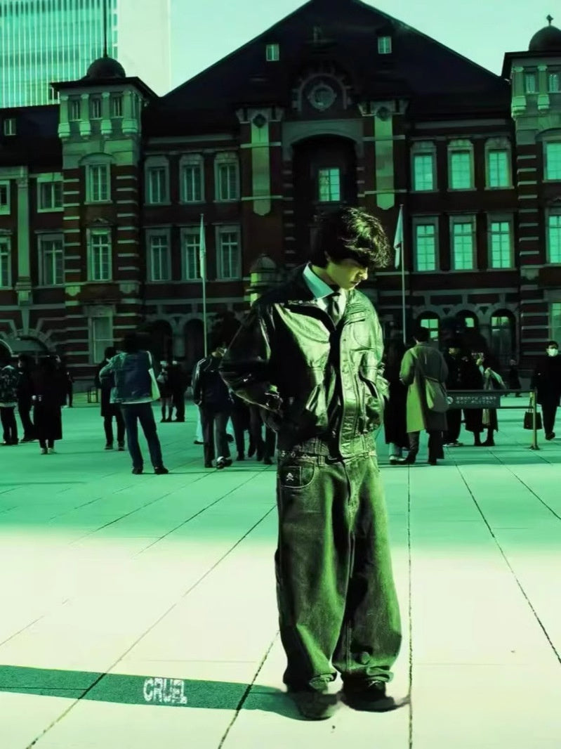 Men's Jeans Y2g Bag Vintage JNCO Pattern Hip-hop Street