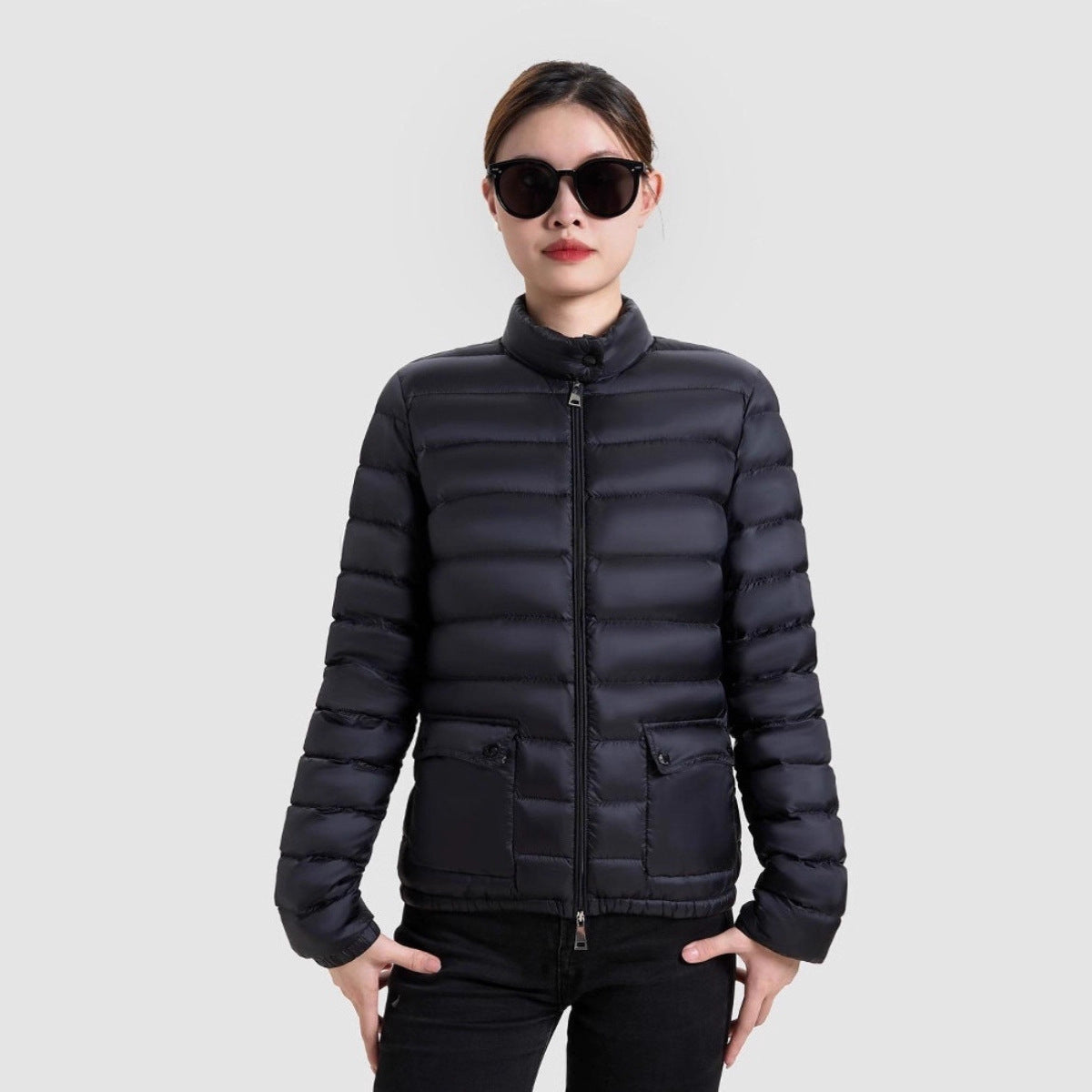 Autumn And Winter New Stand-up Collar Petite Fashion White Duck Short Lightweight Women's Jacket