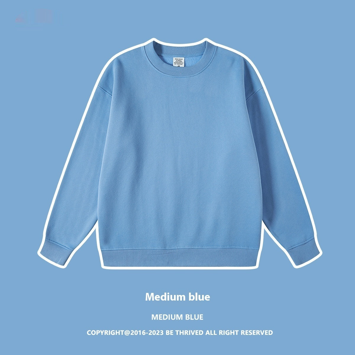 Fleece-lined Casual Round Neck Men's Sweater